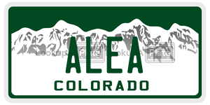 ALEA  license plate in CO