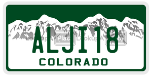 ALJI18  license plate in CO