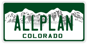 ALLPLAN  license plate in CO