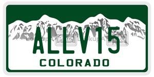ALLV15  license plate in CO