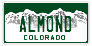 ALMOND  license plate in CO