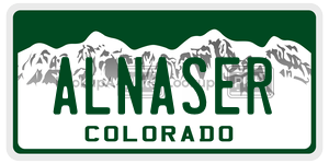 ALNASER  license plate in CO