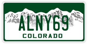 ALNY69 license plate in Colorado