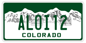 ALOI12 license plate in Colorado