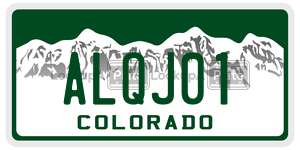 ALQJ01  license plate in CO