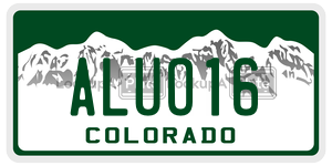 ALUO16  license plate in CO