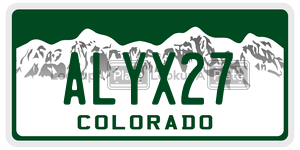 ALYX27  license plate in CO