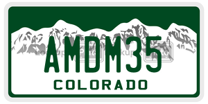 AMDM35  license plate in CO
