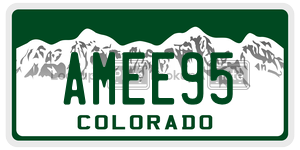AMEE95  license plate in CO