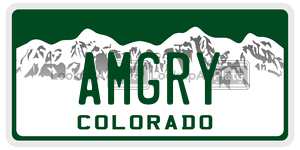 AMGRY  license plate in CO