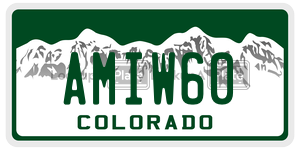 AMIW60  license plate in CO