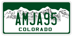 AMJA95  license plate in CO