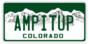 AMPITUP  license plate in CO