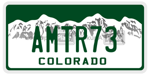 AMTR73  license plate in CO