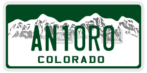 AN1ORO  license plate in CO