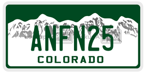 ANFN25  license plate in CO