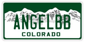 ANGELBB  license plate in CO