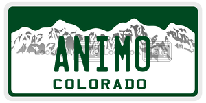 ANIMO  license plate in CO