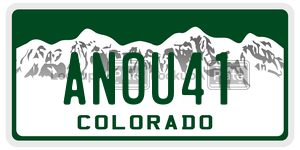 ANOU41  license plate in CO