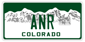 ANR  license plate in CO
