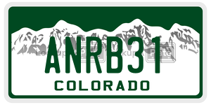 ANRB31  license plate in CO