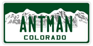 ANTMAN  license plate in CO