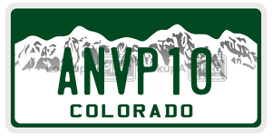 ANVP10  license plate in CO