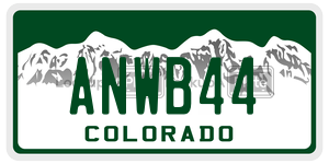 ANWB44  license plate in CO