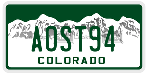 AOST94  license plate in CO