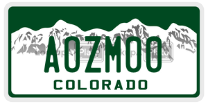 AOZM00  license plate in CO