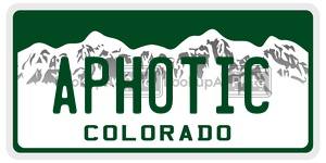 APHOTIC  license plate in CO
