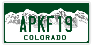 APKF19  license plate in CO