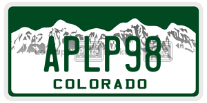 APLP98  license plate in CO
