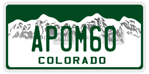 APOM60  license plate in CO