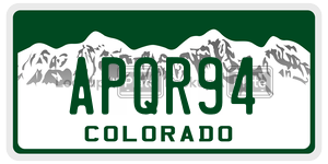 APQR94  license plate in CO
