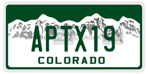 APTX19  license plate in CO