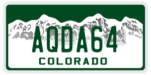 AQDA64  license plate in CO