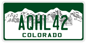 AQHL42  license plate in CO