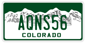 AQNS56  license plate in CO