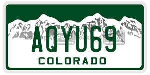 AQYU69  license plate in CO