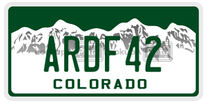 ARDF42  license plate in CO