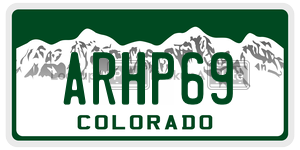ARHP69  license plate in CO