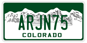 ARJN75  license plate in CO