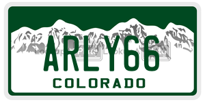 ARLY66 license plate in Colorado
