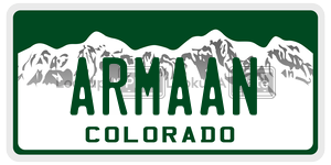 ARMAAN  license plate in CO