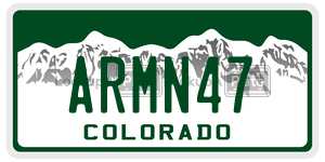 ARMN47  license plate in CO