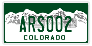 ARSOO2 license plate in Colorado