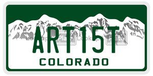 ART15T  license plate in CO