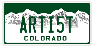 ARTI5T  license plate in CO