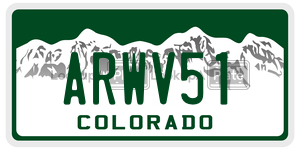 ARWV51  license plate in CO